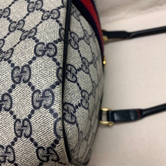 Vintage Gucci Navy GG Canvas Sherry Line Authentic Bag with COA - Picture 13 of 16